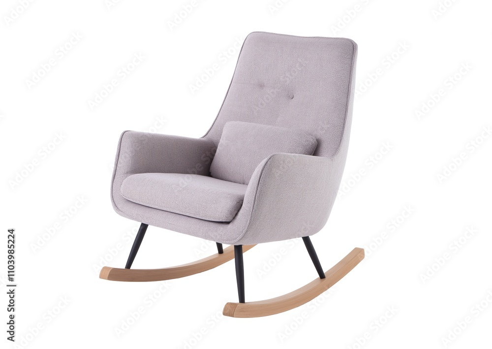 Scandinavian rocking chair with wooden base image isolated transparent. Side-angle view of comfortable lounge armchair cut out photo png. Stylish home furniture cutout object photography Scandinavian rocking chair with wooden base image isolated transparent. Side-angle view of comfortable lounge armchair cut out photo png. Stylish home furniture cutout object photography