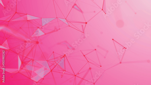 Abstract background with connected dots and lines. Digital technology background. Network connection dots and lines. Plexus effect. 3D Vector illustration.