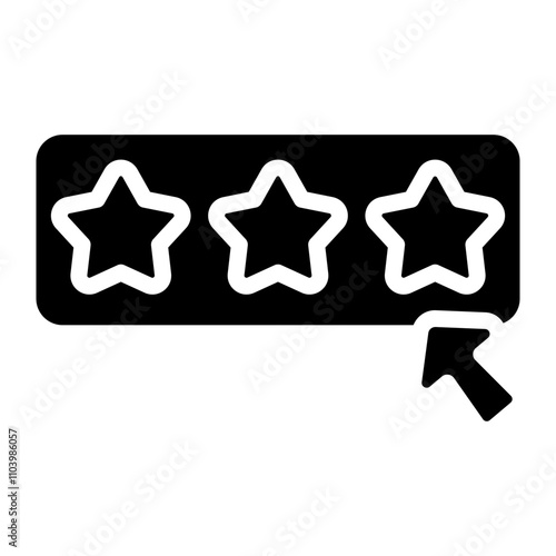 click rating stars glyph icon