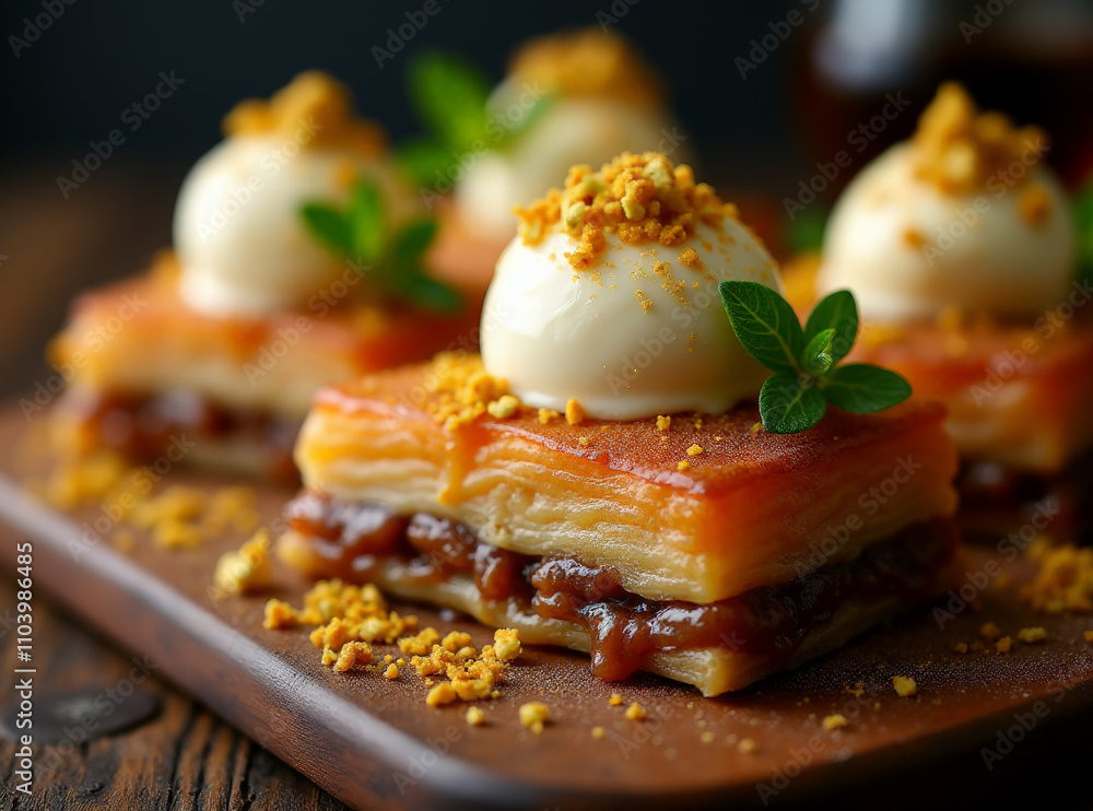 Baklava Tatin , desserts foods fusion Baklava Tatin , desserts foods fusion