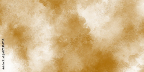 abstract brown particles splatter on white background, abstract light brown splashed watercolor background, throwing brown powder out of hand against white background.