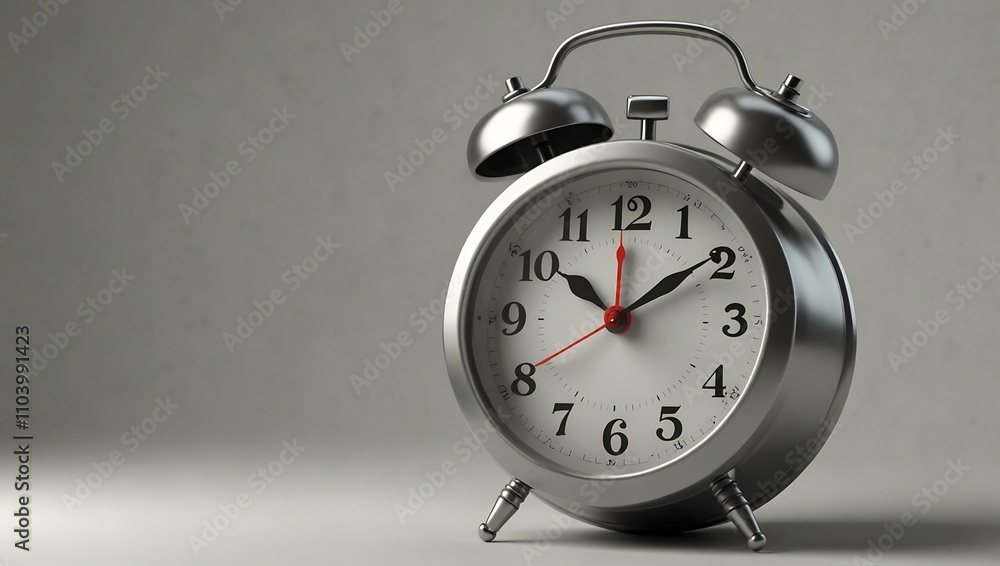 3D alarm clock isolated on a white background. 3D alarm clock isolated on a white background.