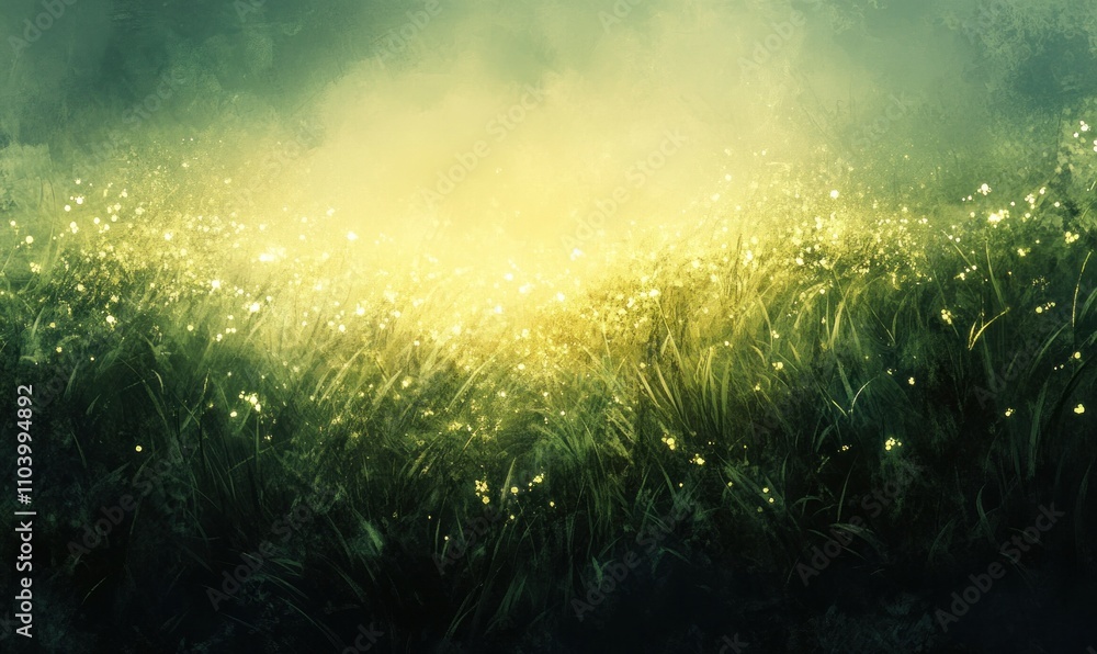 Mystical Morning Light over Enchanted Field Mystical Morning Light over Enchanted Field