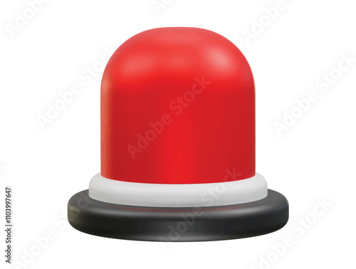 Police Flasher siren car top light icon vector. Warning light icon illustration.