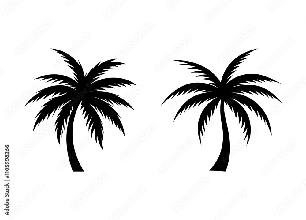 Fototapeta premium palm tree summer silhouette