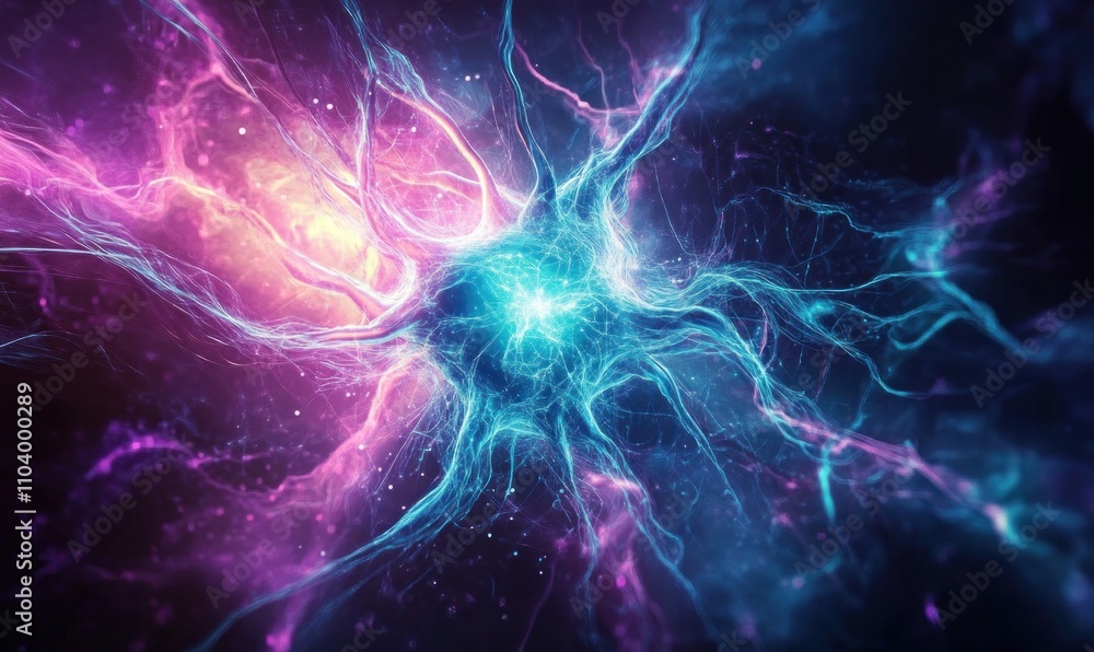 Abstract Neural Network Energy Explosion Conceptual Art Abstract Neural Network Energy Explosion Conceptual Art