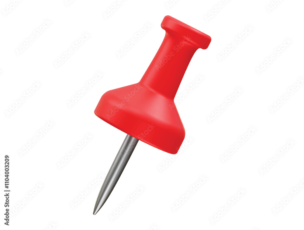 red push pin icon illustration 3d red push pin icon illustration 3d