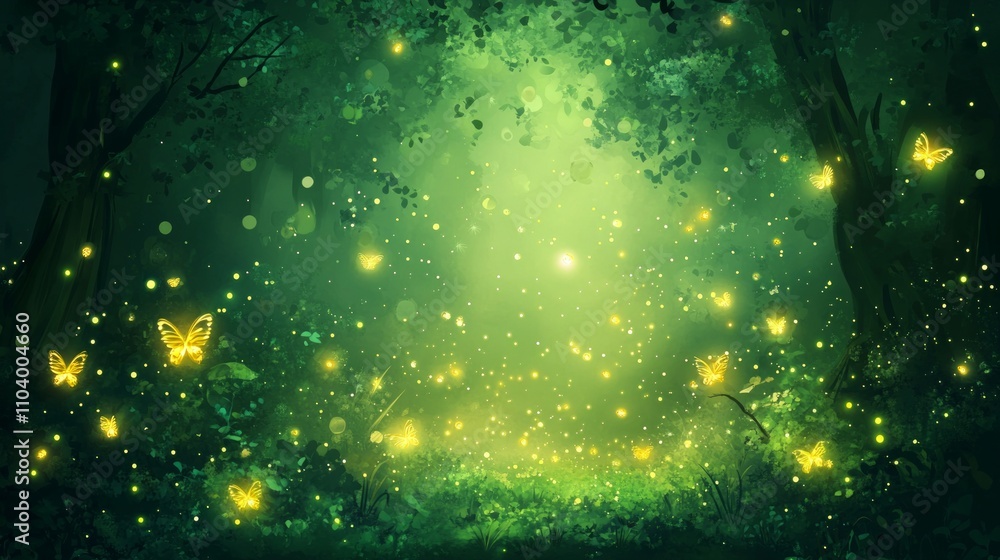 Enchanted Forest Glowing with Magic Enchanted Forest Glowing with Magic