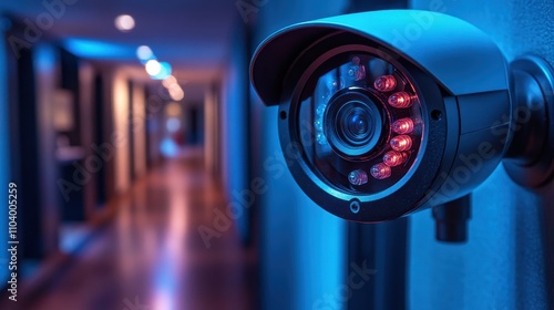 Smart home security system actively monitoring and alerting users