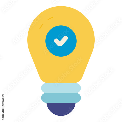 idea approval flat icon