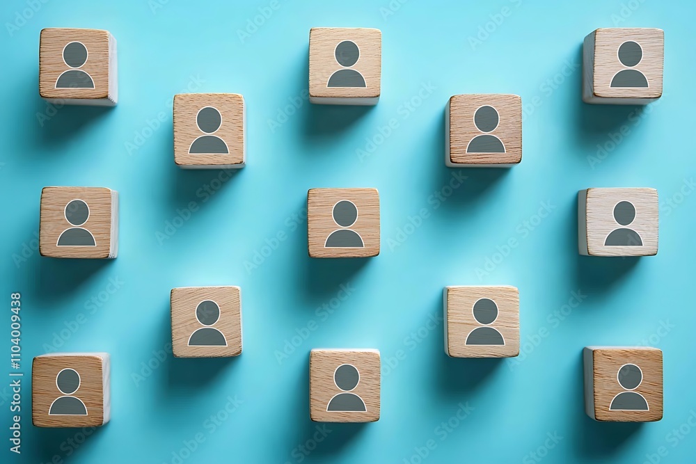 Top View Team Organized Staff Aggregation Blocks Top View Team Organized Staff Aggregation Blocks
