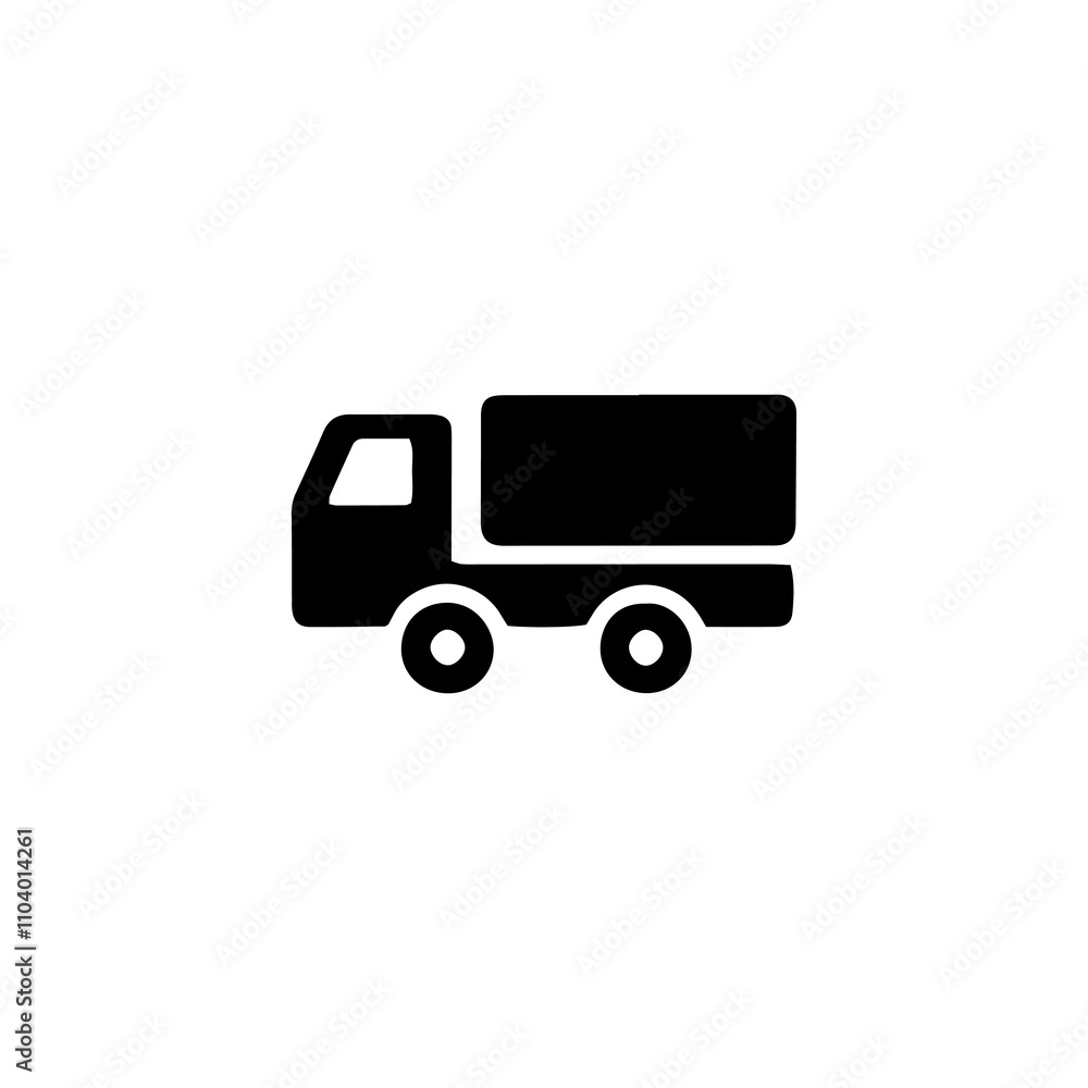 Simple Vector Icon of a cargo vehicle – Logo Design Illustration Simple Vector Icon of a cargo vehicle – Logo Design Illustration