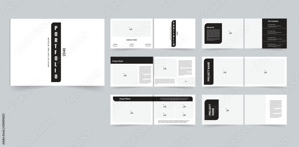 Landscape portfolio brochure design Architecture portfolio layout or interior portfolio template Landscape portfolio brochure design Architecture portfolio layout or interior portfolio template