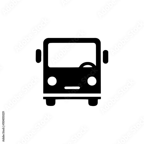 Simple Vector Icon of a bus – Logo Design Illustration