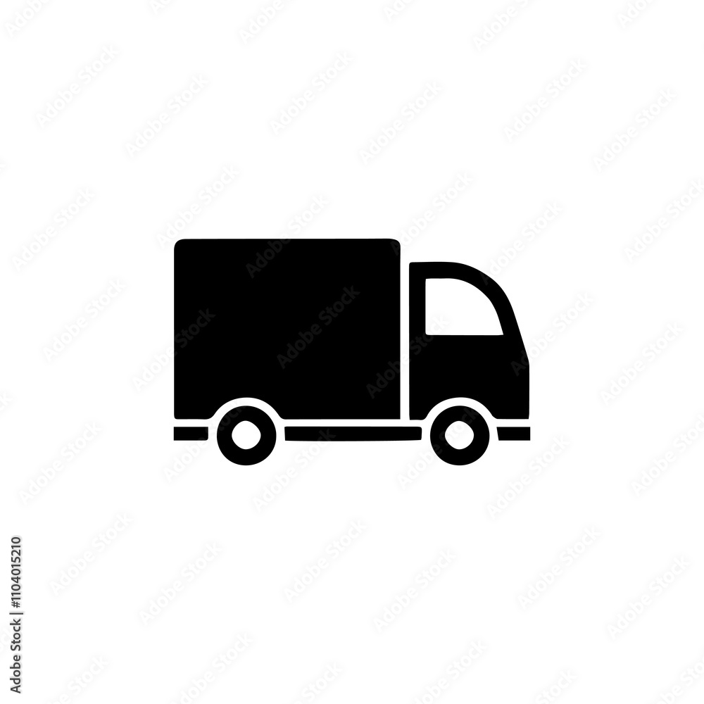 Simple Vector Icon of a cargo vehicle – Logo Design Illustration Simple Vector Icon of a cargo vehicle – Logo Design Illustration