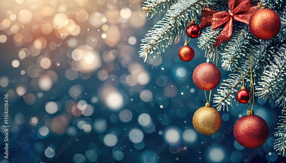 Obraz premium Christmas background for greeting message, New Year card,