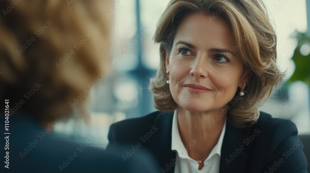 Professional Businesswoman Meeting with Colleague Professional Businesswoman Meeting with Colleague