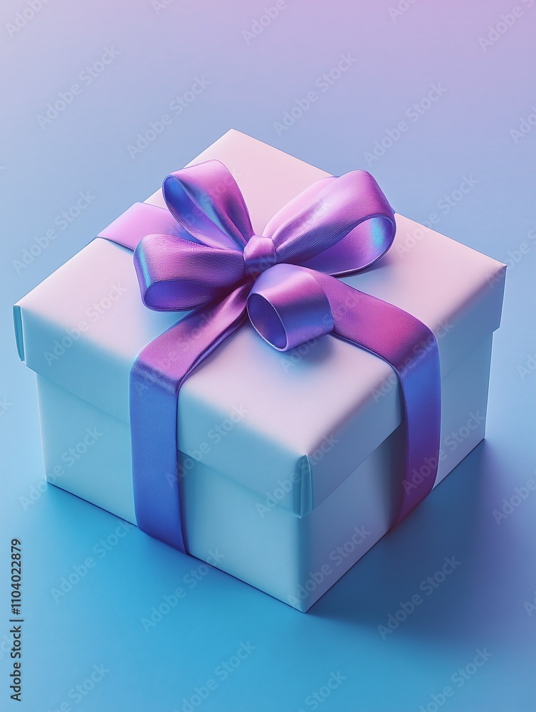 Modern Festive Charm: Gradient Background Gift Box Modern Festive Charm: Gradient Background Gift Box