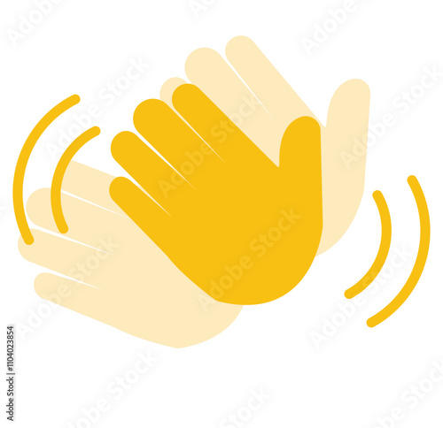 Wave Hand, Gestures of Human Hand Icon In Trendy Design Vector Eps