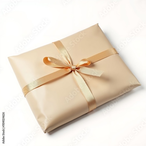 a gift box with a gold ribbon and a bow