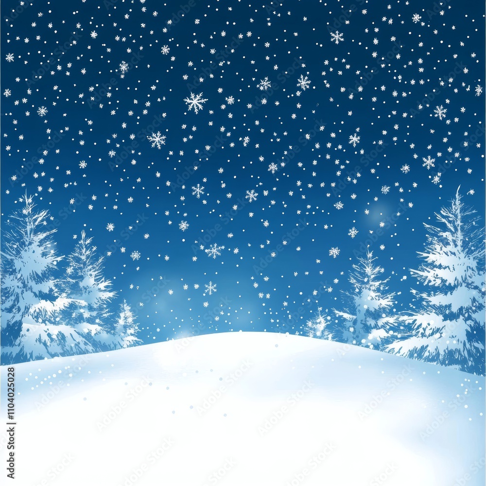 A magical winter wonderland adorned with snow-covered trees and delicate snowflakes dancing in the crisp air, capturing the essence of Christmas joy. A magical winter wonderland adorned with snow-covered trees and delicate snowflakes dancing in the crisp air, capturing the essence of Christmas joy.