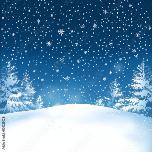 Wallpaper Mural A magical winter wonderland adorned with snow-covered trees and delicate snowflakes dancing in the crisp air, capturing the essence of Christmas joy. Torontodigital.ca