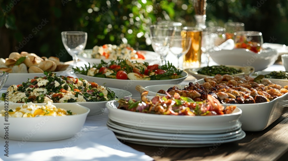 A table full of delicious food
A table full of delicious food