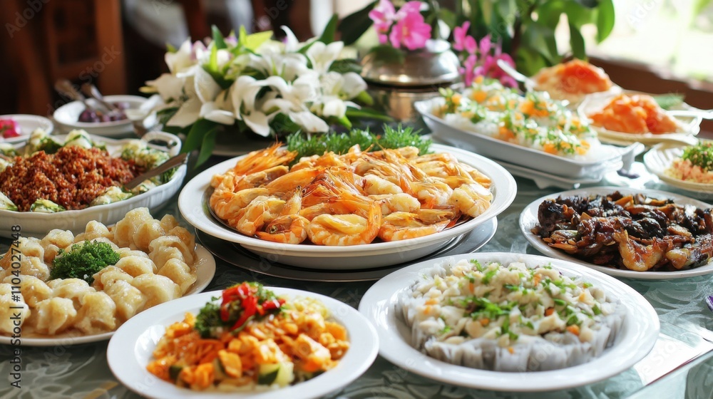 A table full of delicious food
A table full of delicious food