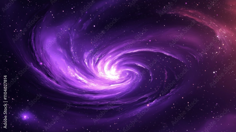 Purple Spiral Galaxy in the Vast Universe Purple Spiral Galaxy in the Vast Universe