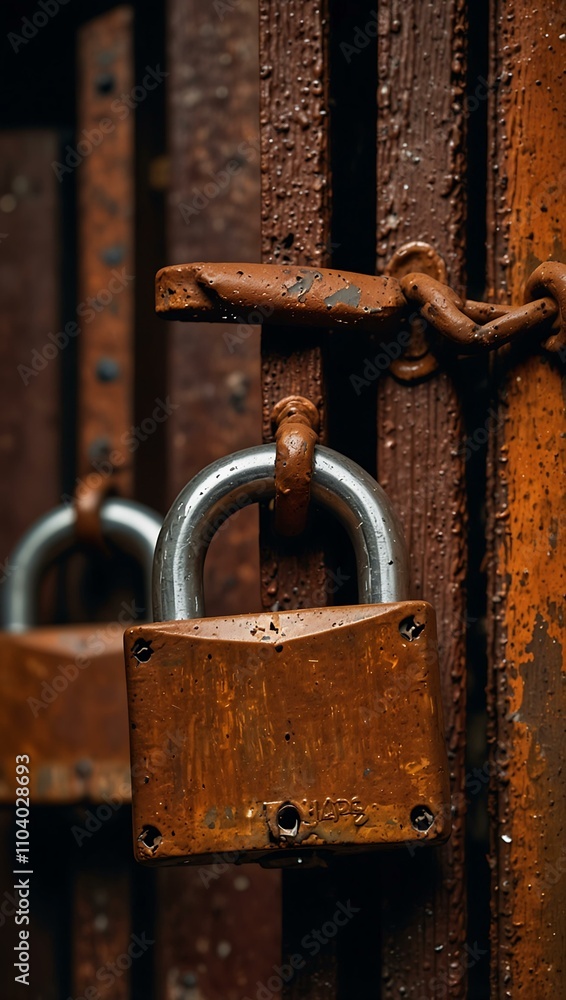 A hand selecting a rusty padlock from a row of locks, symbolic of choices. A hand selecting a rusty padlock from a row of locks, symbolic of choices.