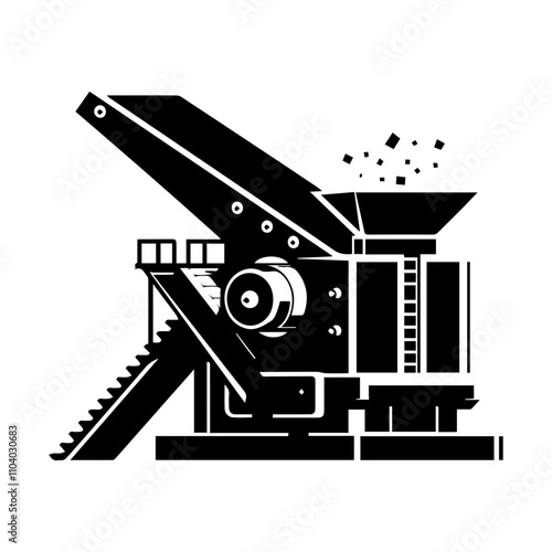 Simple Vector Icon of a Crushers – Logo Design Illustration