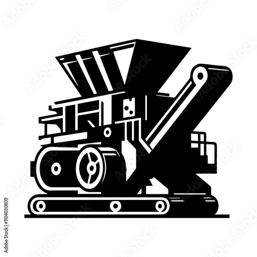 Simple Vector Icon of a Crushers – Logo Design Illustration