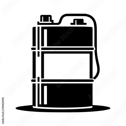 Simple Vector Icon of a Cyanide Tanks – Logo Design Illustration