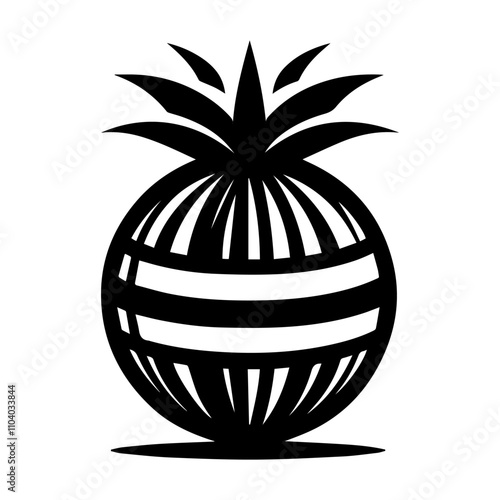 Simple Vector Icon of a Fruta Bomba – Logo Design Illustration
