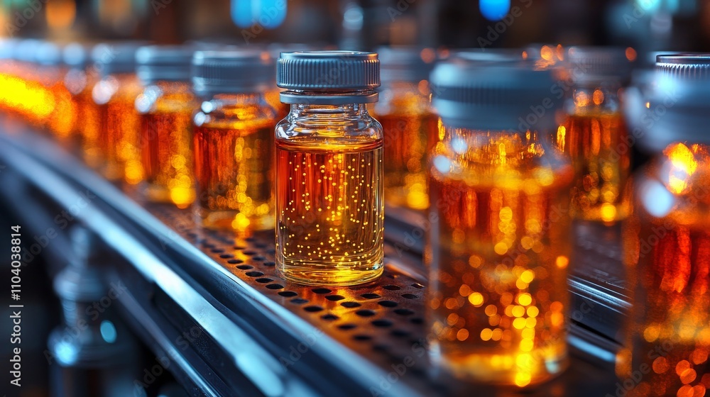 Amanita muscaria extract vials displayed under soft lighting in a laboratory environment Amanita muscaria extract vials displayed under soft lighting in a laboratory environment