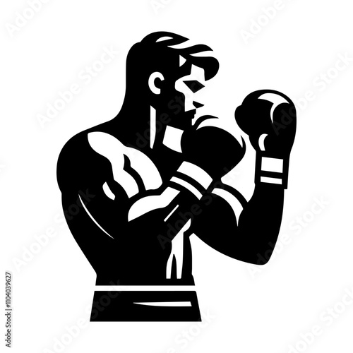 Simple Vector Icon of a boxing – Logo Design Illustration