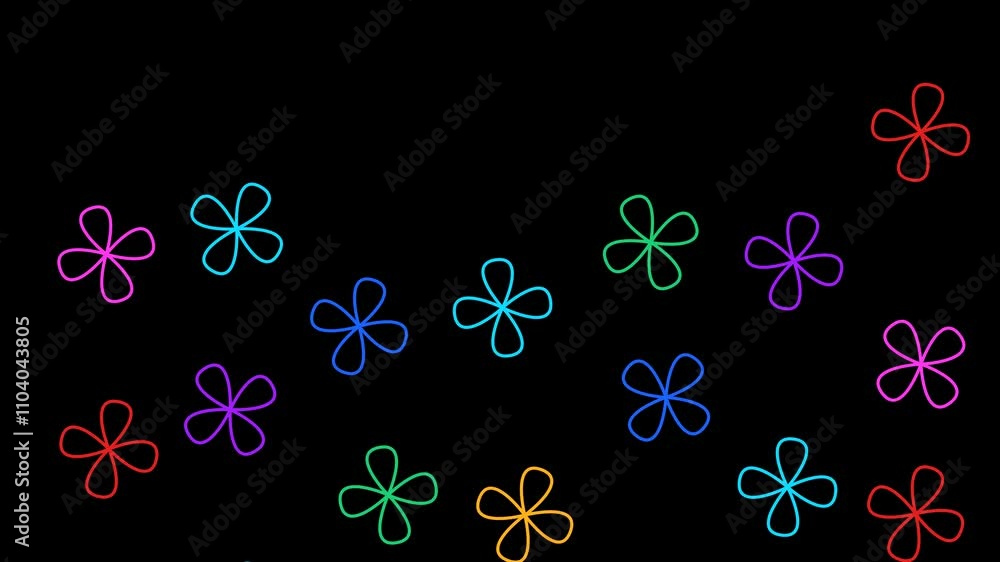 Colourful Flower falling animation Colourful Flower falling animation