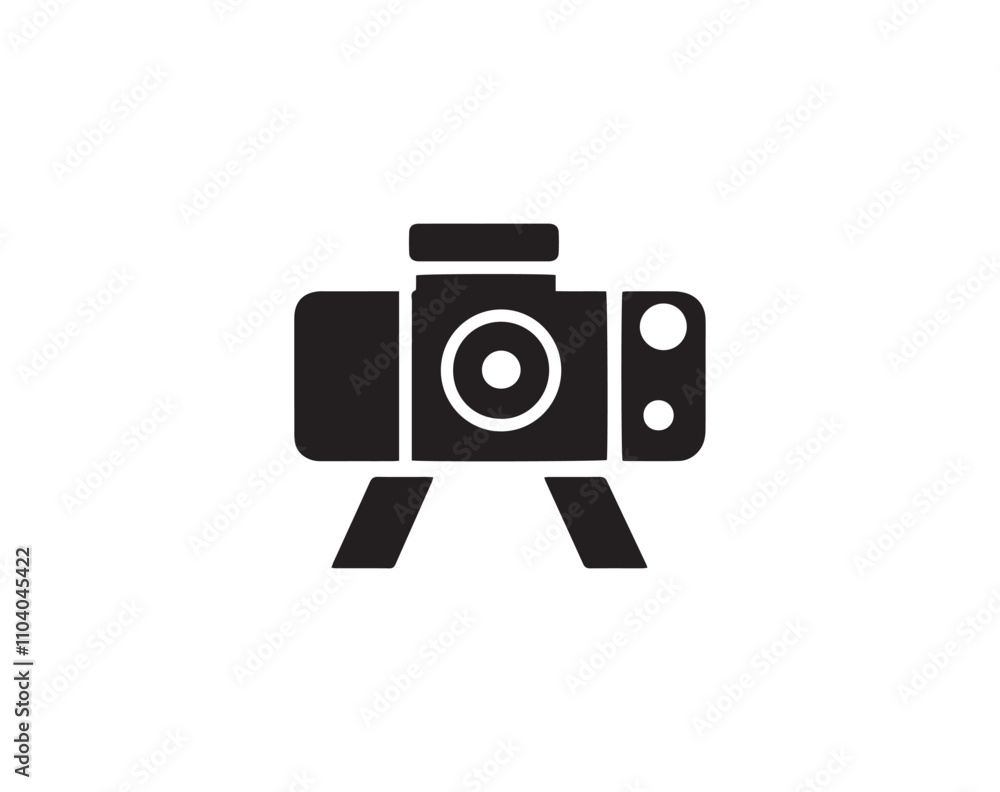 Camera icon. Black camera icon on white background. Camera icon. Black camera icon on white background.