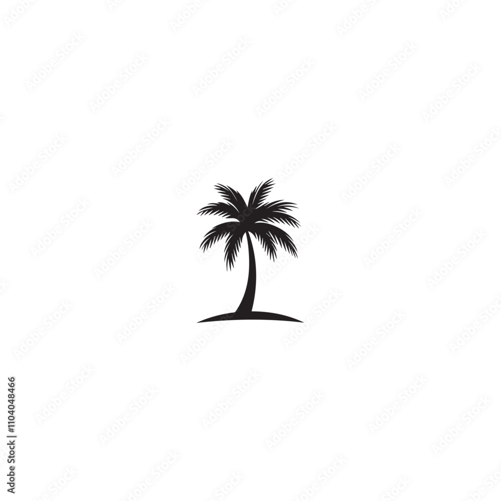 palm tree icon . Black palm tree icon on white background. vector illustration palm tree icon . Black palm tree icon on white background. vector illustration
