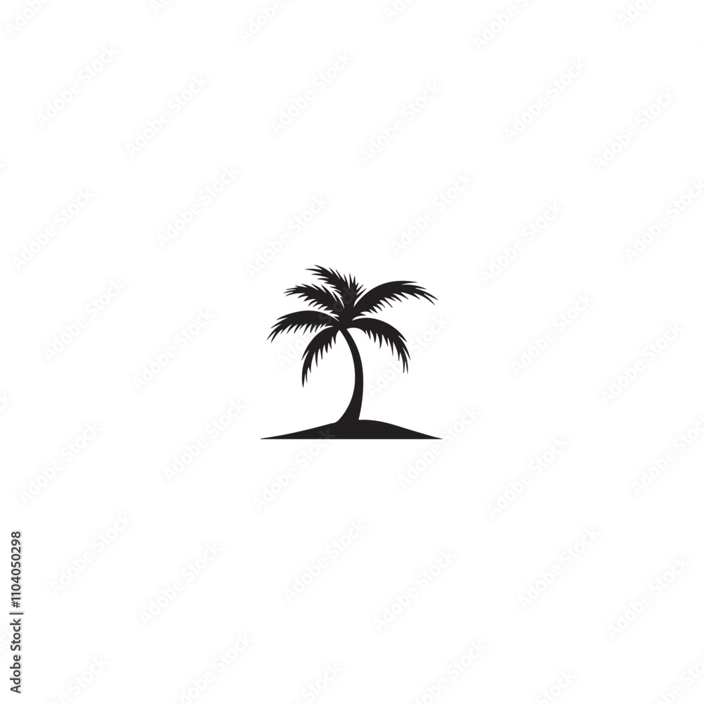palm tree icon . Black palm tree icon on white background. vector illustration palm tree icon . Black palm tree icon on white background. vector illustration