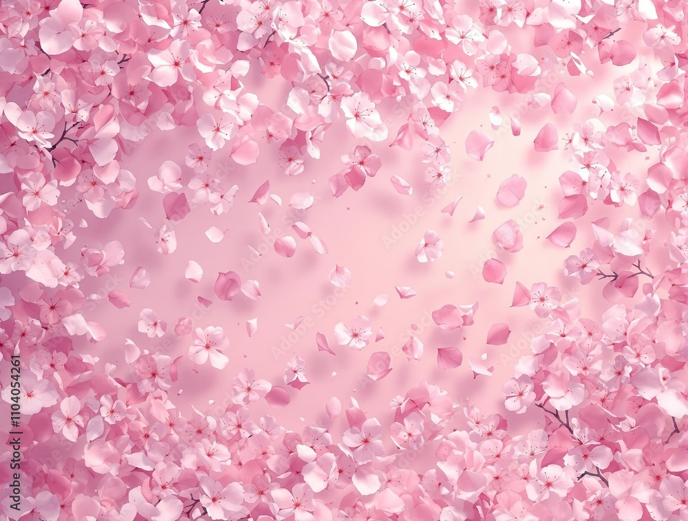 Cherry Blossom Petals Seamless Pattern Background , romantic atmosphere, vintage feel, cherry blossom petals, soft colors, antique texture Cherry Blossom Petals Seamless Pattern Background , romantic atmosphere, vintage feel, cherry blossom petals, soft colors, antique texture