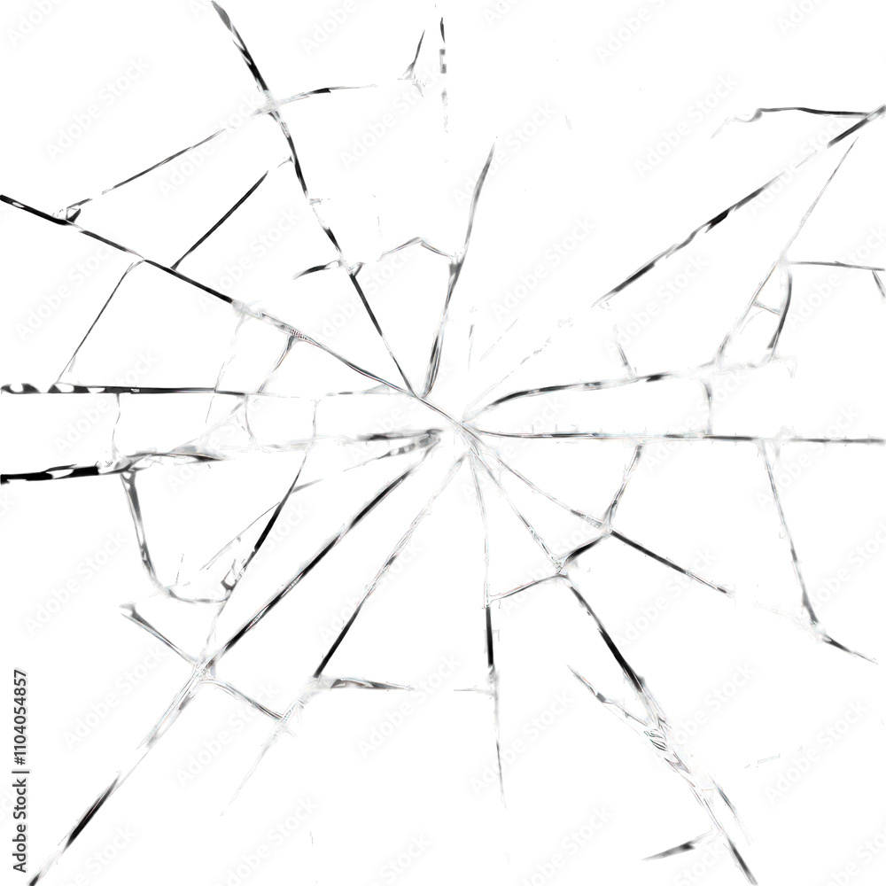 Obraz premium Cracked Broken Glass Texture