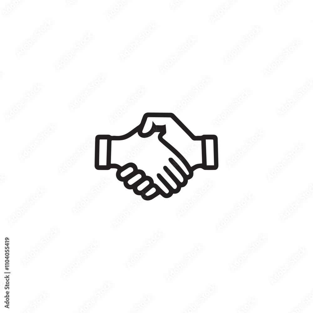 Hands shake icon. Black Hands shake icon on white background. Hands shake icon. Black Hands shake icon on white background.
