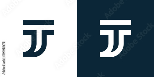 T J F combination logo, abstract simple logo photo