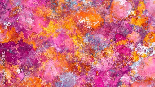 Abstract Pink and Orange Ink Wash Background photo