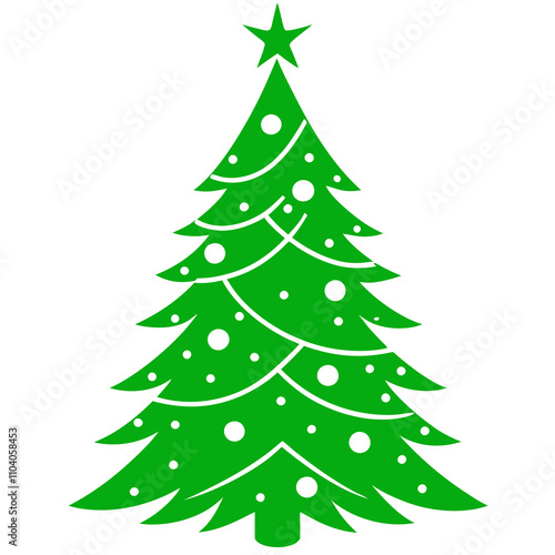 CHRISTMAS TREE vector art illustration