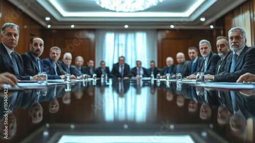 Wallpaper Mural Modern conference room with a focused meeting group Torontodigital.ca