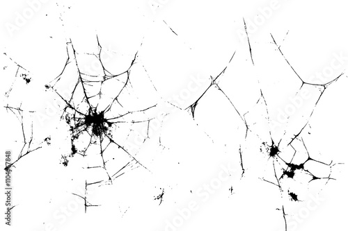 Vector grunge texture of spider web on dark background. Black seamless pattern with creepy cobweb. Spooky design isolated for Halloween.