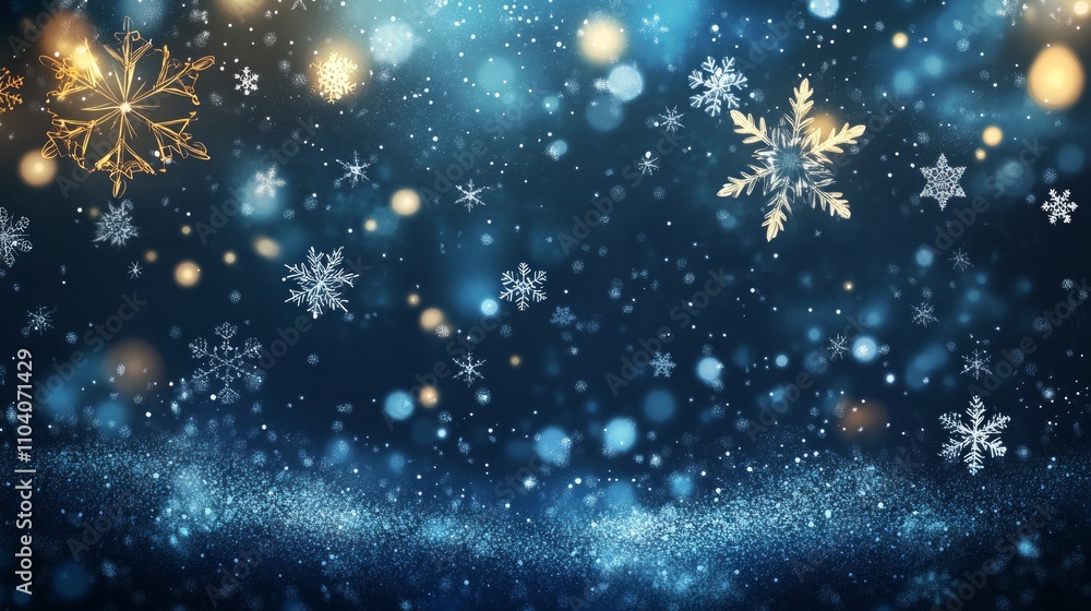 Winter Snowflake Background Design