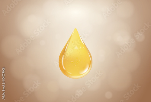 Elegant realistic gold serum